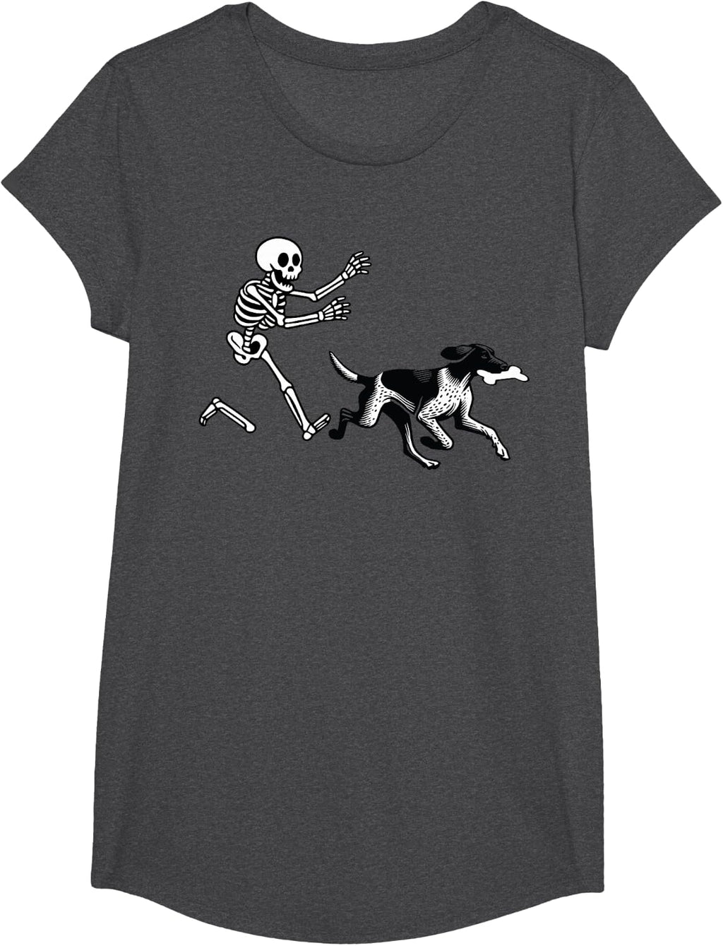 German Shorthaired Pointer Running Skeleton Halloween T-Shirt