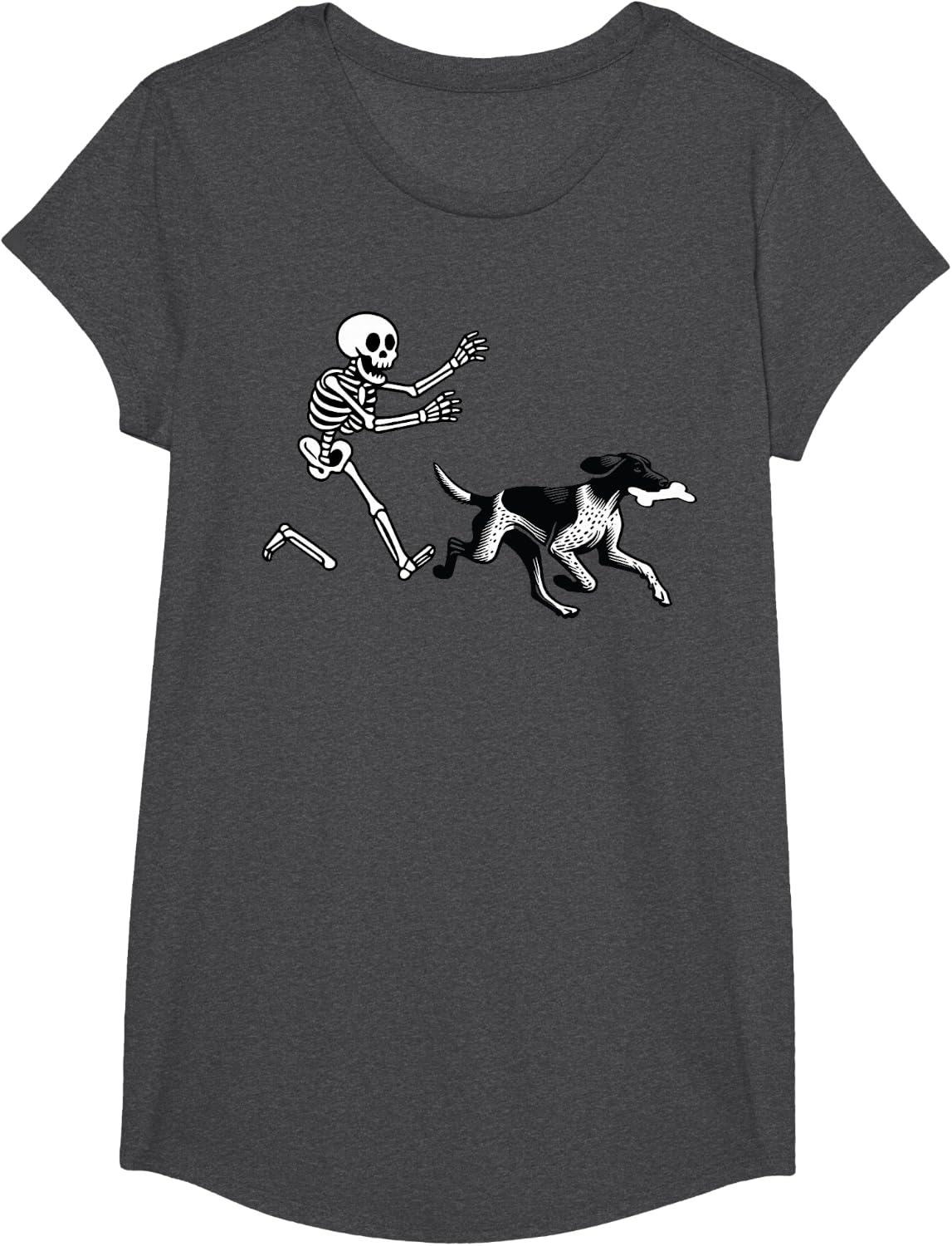 German Shorthaired Pointer Running Skeleton Halloween T-Shirt