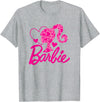 Barbie Black Heart Logo Crew Neck T-Shirt - Classic Fit, Short Sleeve, Cotton-Polyester Blend