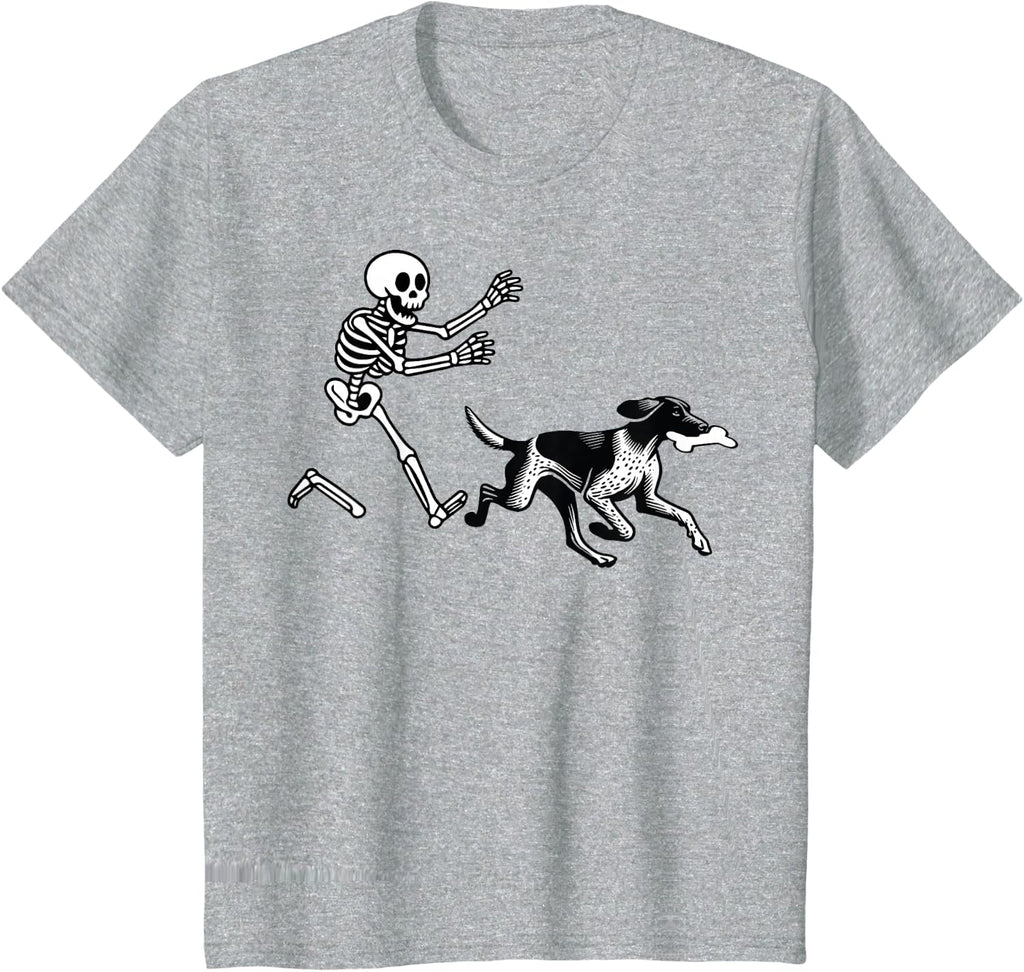 German Shorthaired Pointer Running Skeleton Halloween T-Shirt