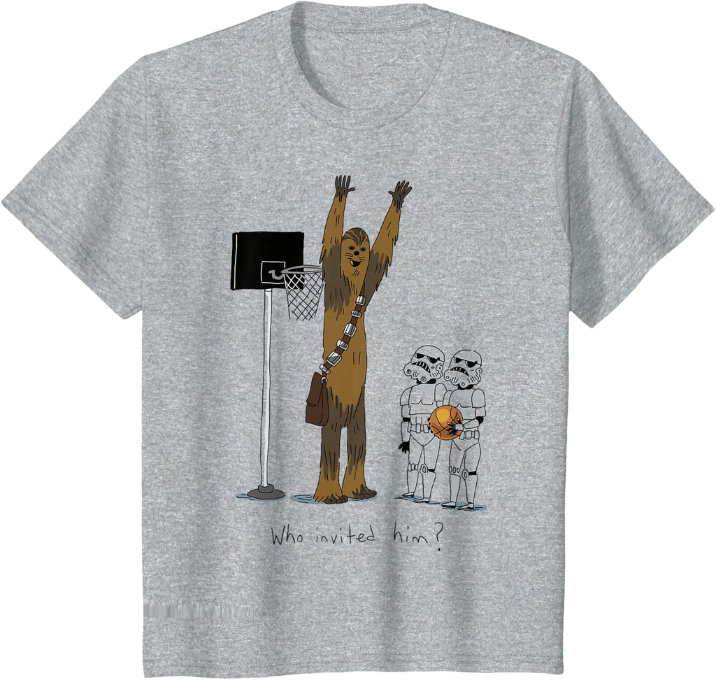 Star Wars Chewbacca Basketball Who Invited Him Disney+ T-Shirt