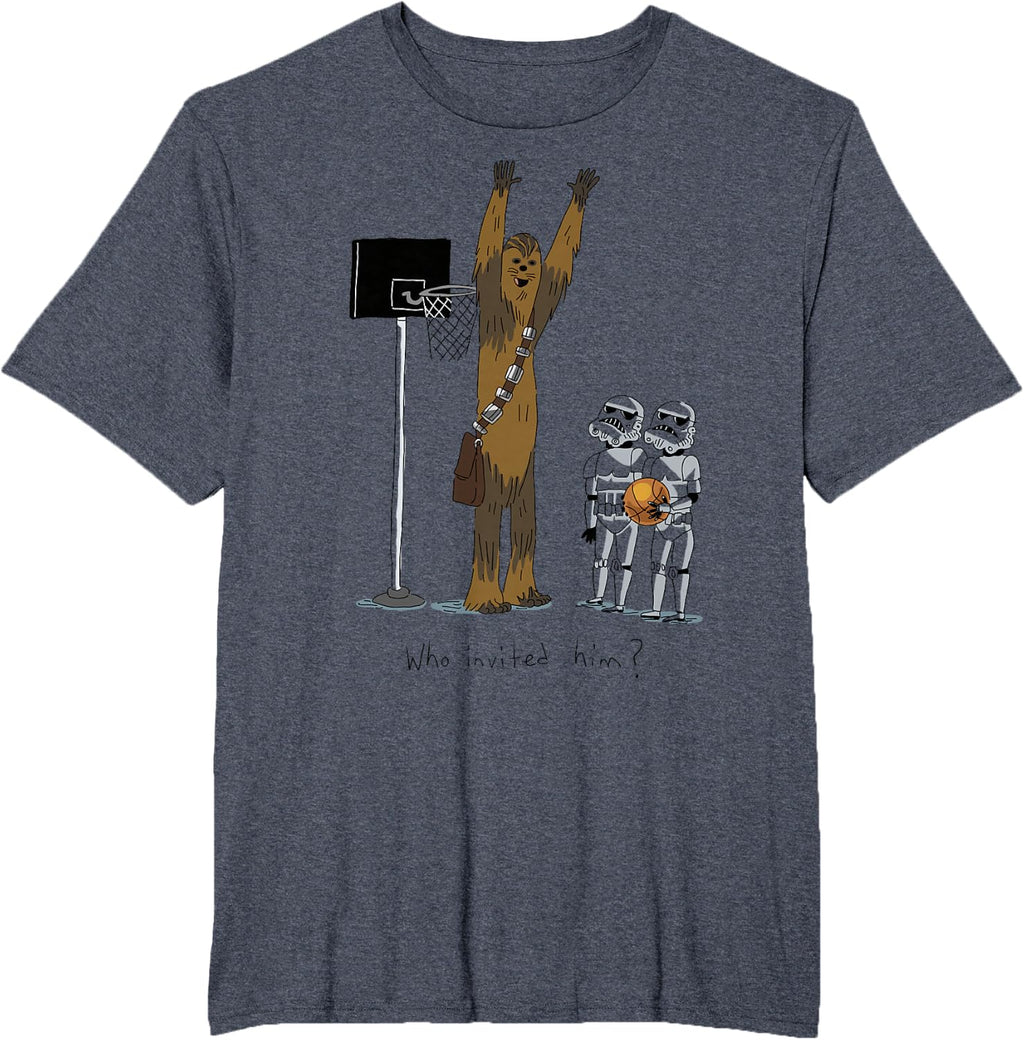 Star Wars Chewbacca Basketball Who Invited Him Disney+ T-Shirt