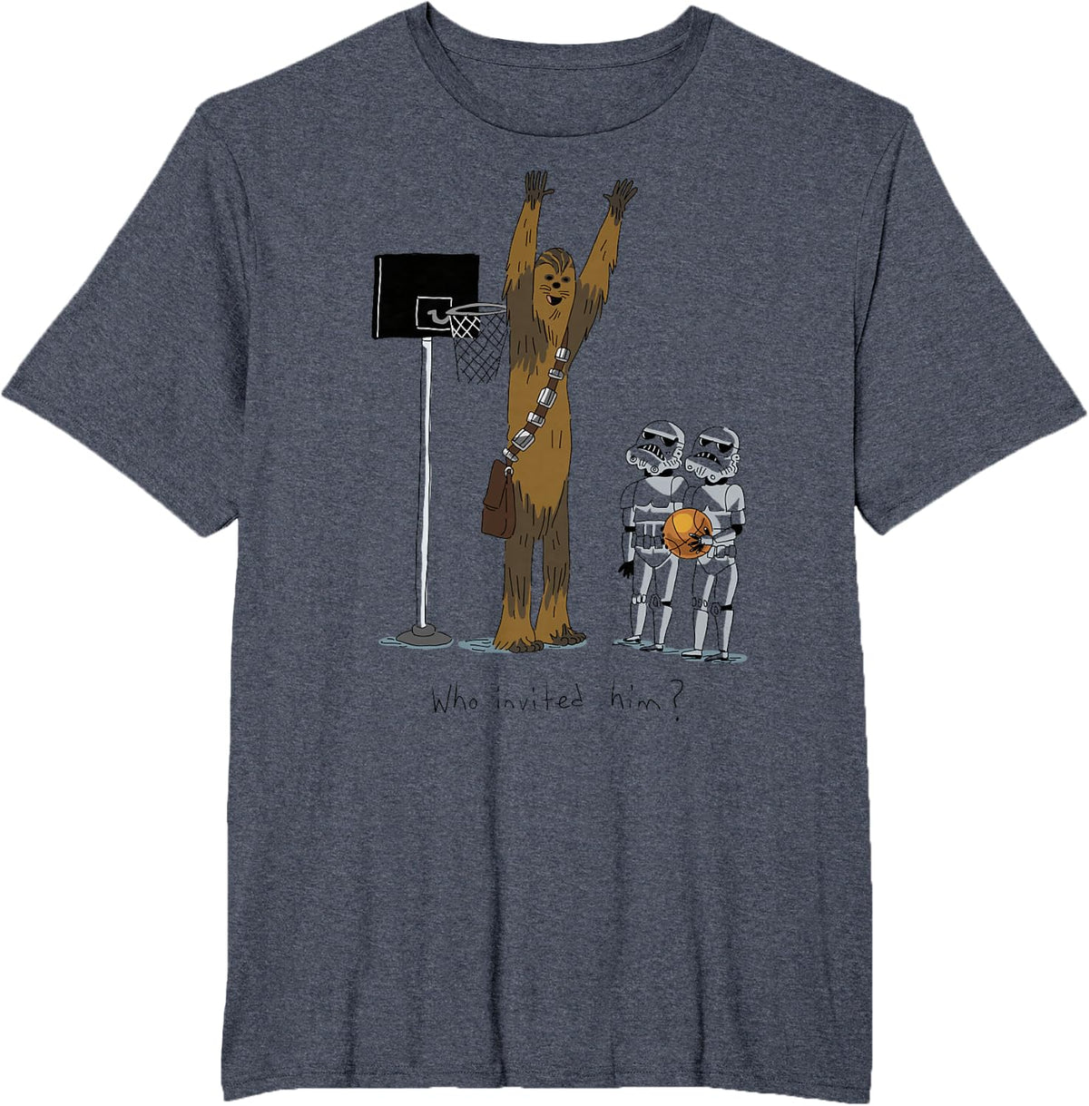 Star Wars Chewbacca Basketball Who Invited Him Disney+ T-Shirt