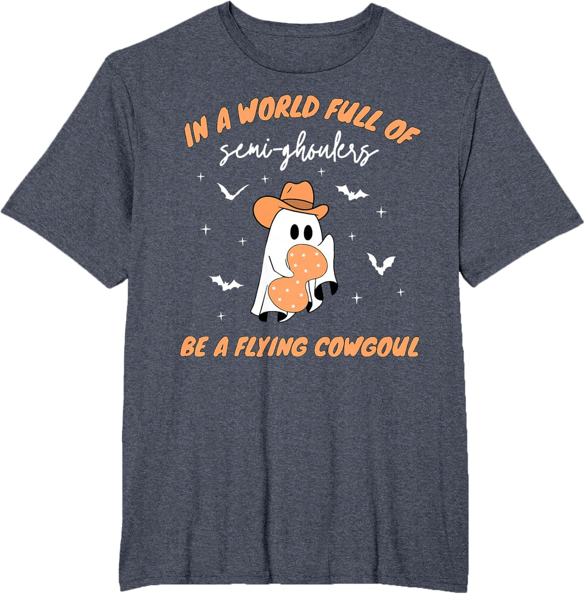 Labor and Delivery Nurse Halloween Ghost Flying Cowgirl Fall T-Shirt