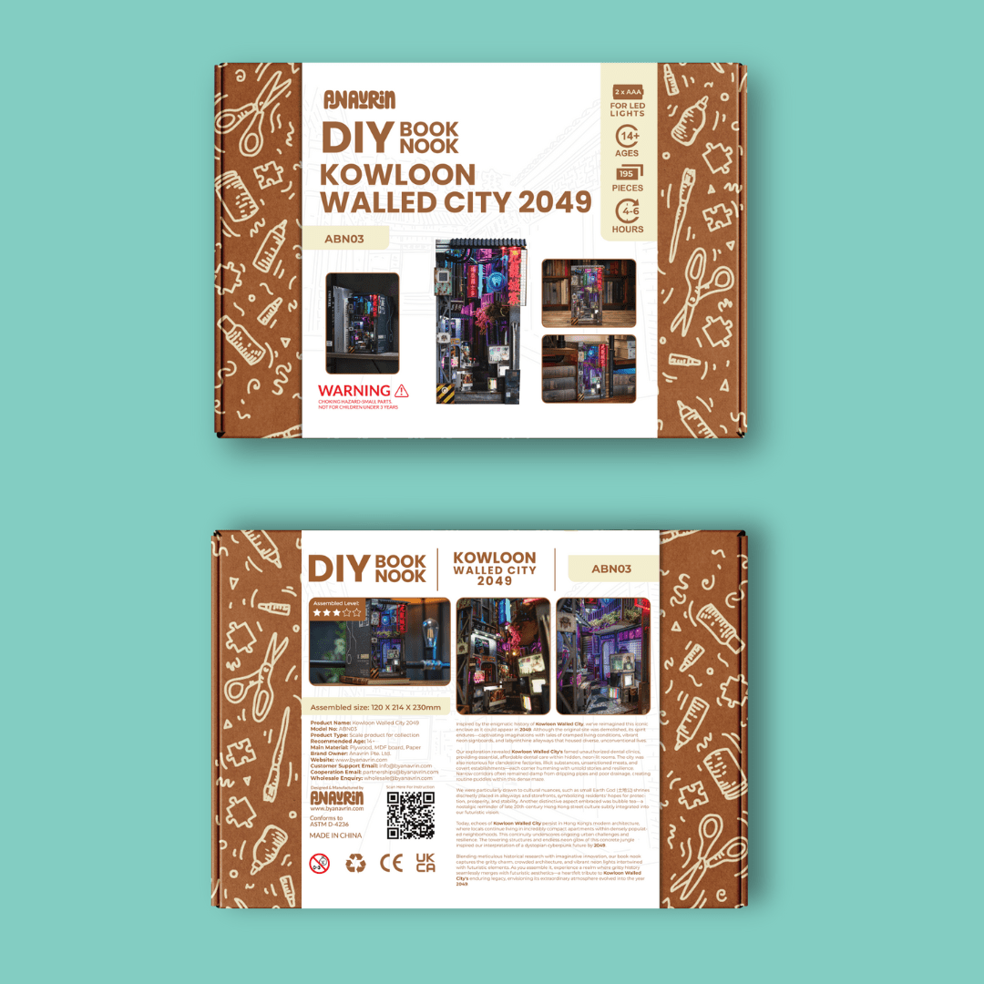 Kowloon Walled City 2049 Book Nook Kit