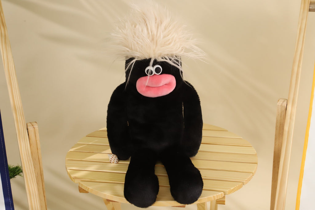 Quirky Figure Plush Doll, Long Hair with Messy Frizzy Hair