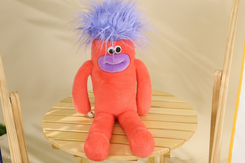 Quirky Figure Plush Doll, Long Hair with Messy Frizzy Hair