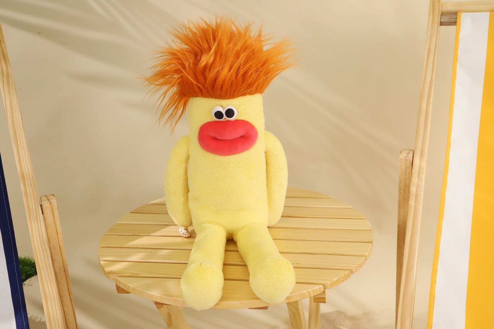 Quirky Figure Plush Doll, Long Hair with Messy Frizzy Hair