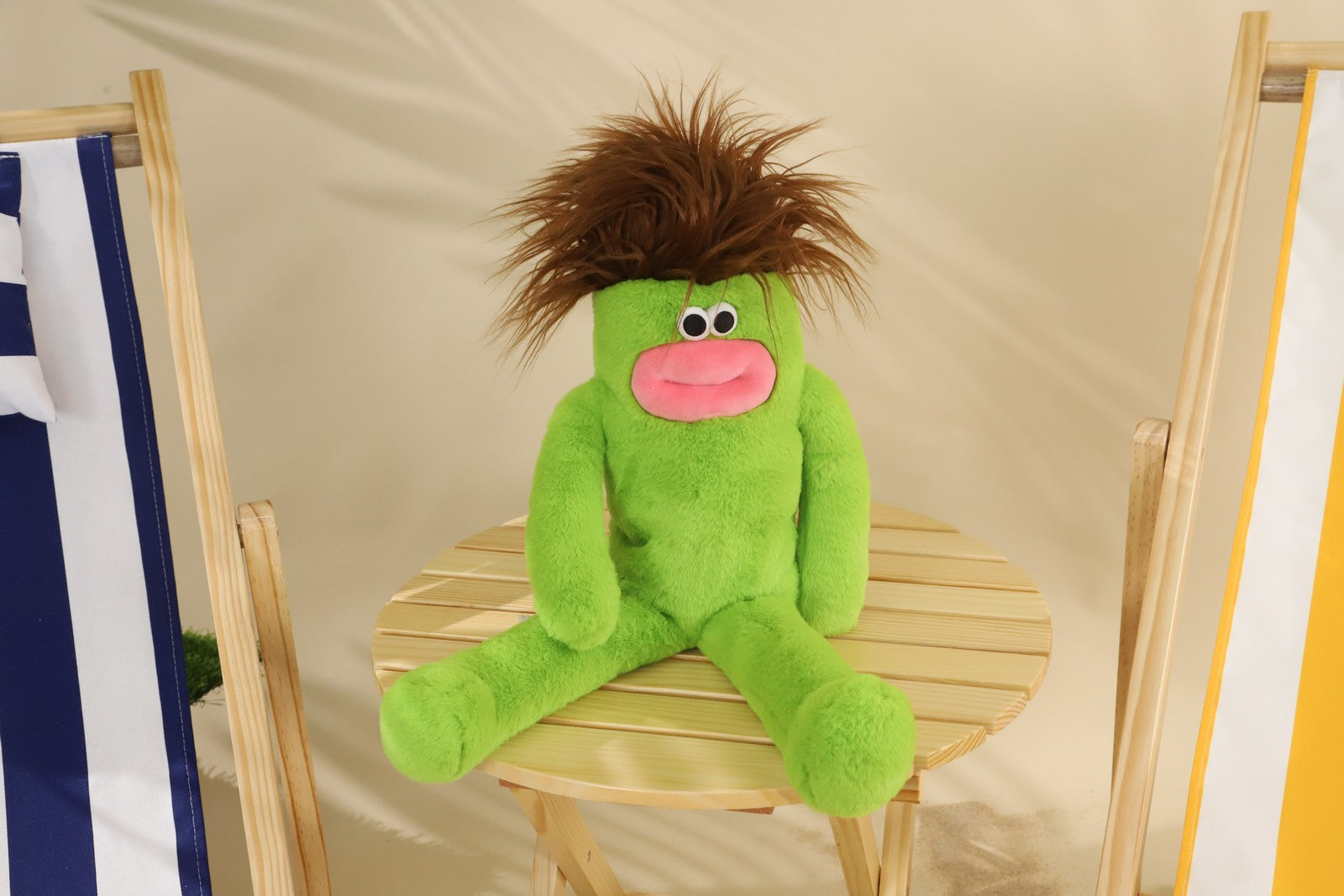 Quirky Figure Plush Doll, Long Hair with Messy Frizzy Hair