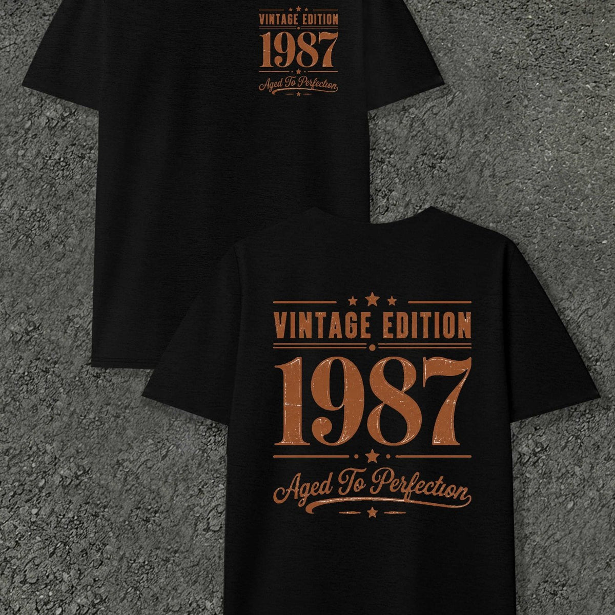 Men's Vintage Edition Perfection T-Shirt - Round Neck Casual Fit with Subtle Markings Suitable for - Wear, Machine Washable Regular Fit Tee for Everyday & -Casual Outfits, Year-Round Wardrobe Essential
