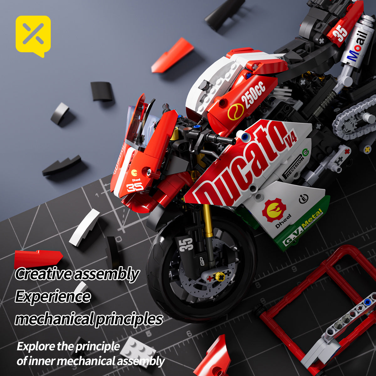 Science and Technology Series Dream Car Motorcycle Motorcycle City Racing Building Blocks Assembled Toys Birthday Christmas Thanksgiving New Year Gifts