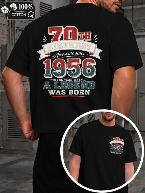 70th Birthday Legend Men's T-shirts with Markings