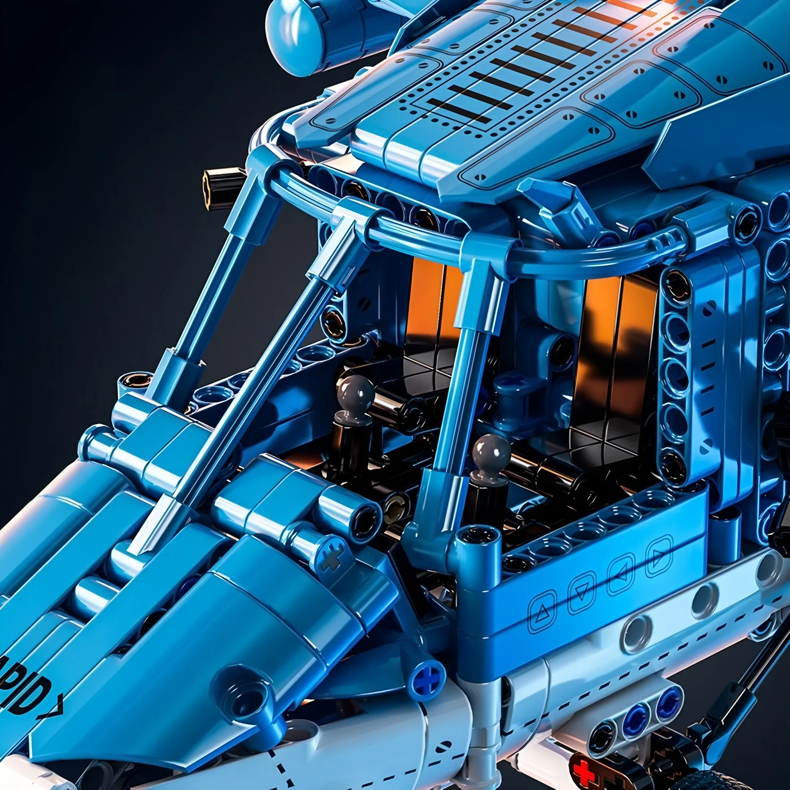 1711 granular building block airplane models, building block toys, children's DIY toys, children's gifts