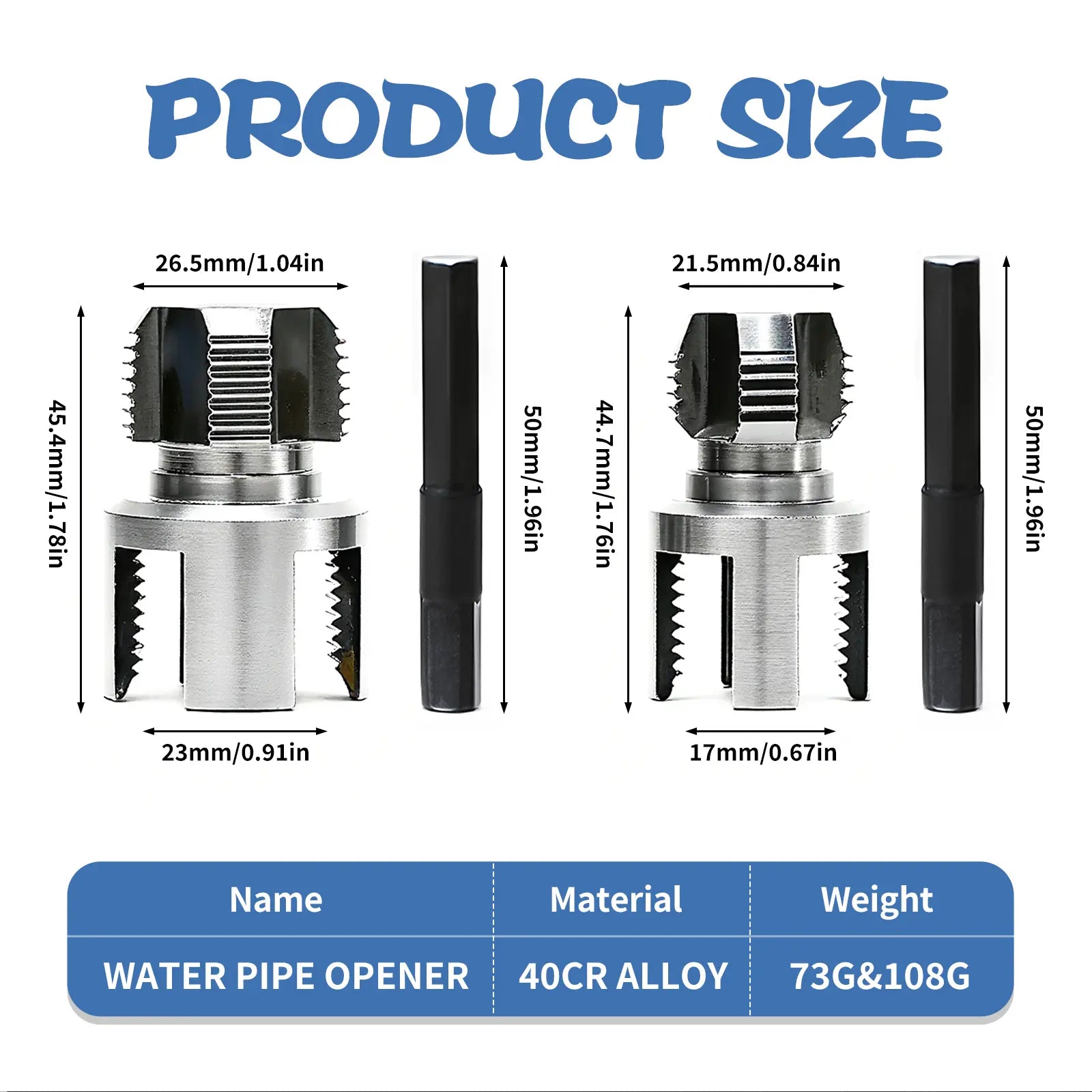 Pipe Tapping and Threading Tool Dual-Specification Compatible