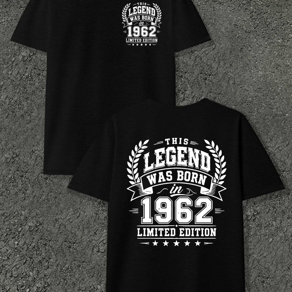 Legend Born In 1962 Men's T-shirts with Markings