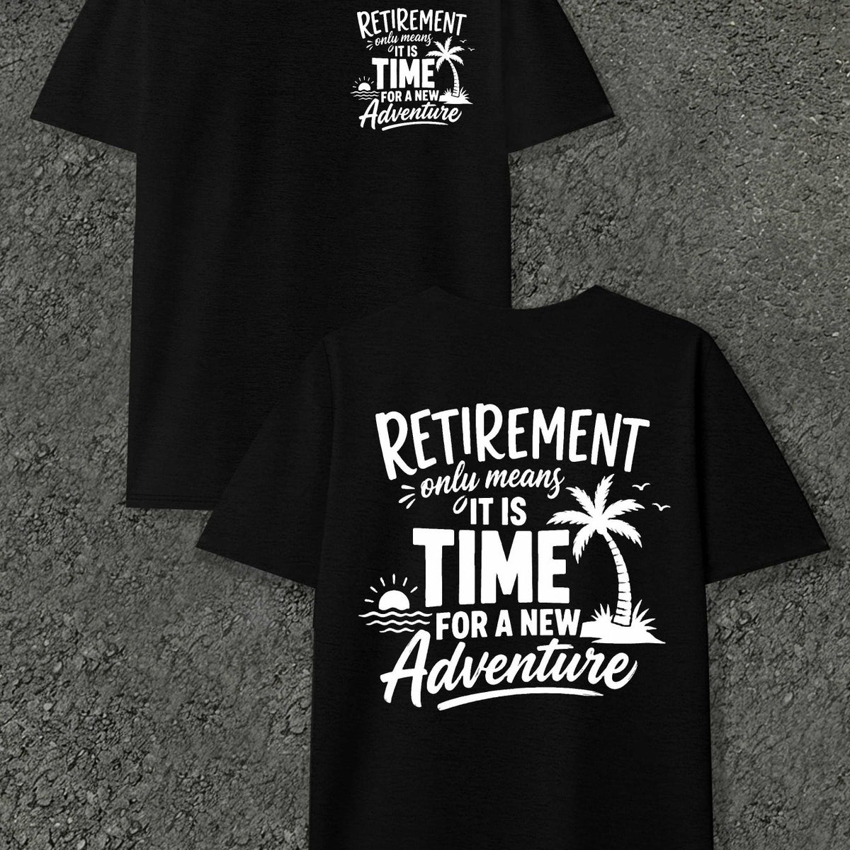 Time for New Adventure Men'S T-Shirts with Markings