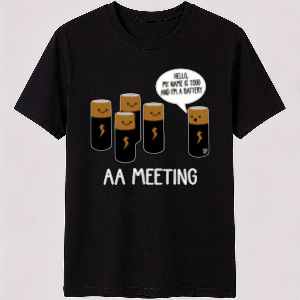Men'S Summer Comfortable T-Shirt AA Meeting T-Shirt, Casual Round Neck, Local Delivery