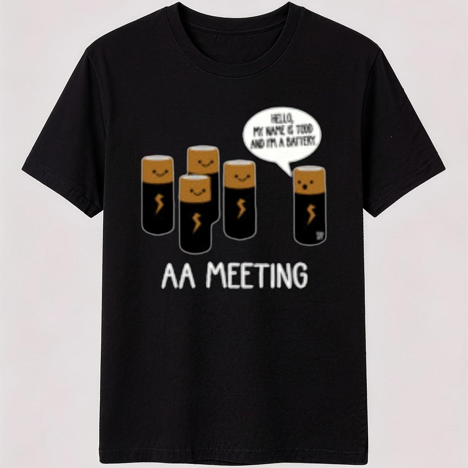 Men'S Summer Comfortable T-Shirt AA Meeting T-Shirt, Casual Round Neck, Local Delivery