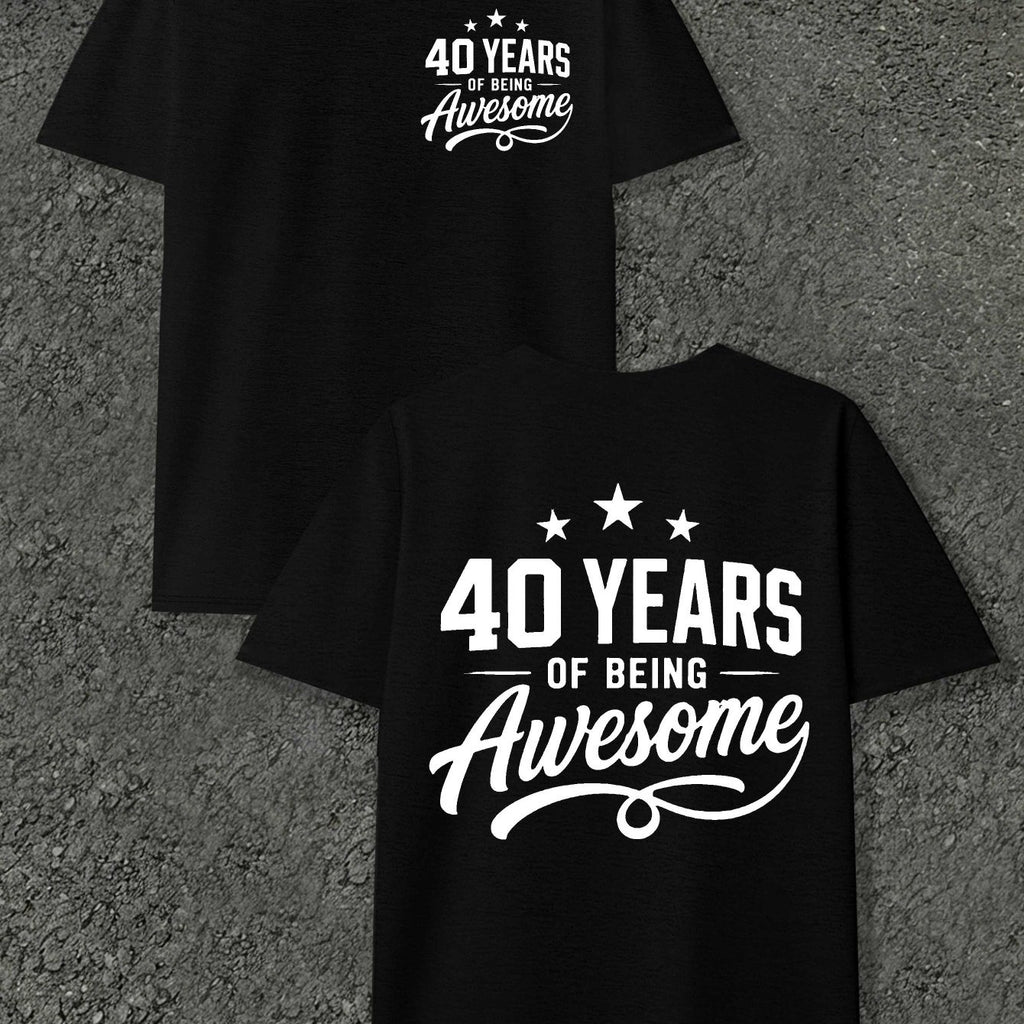 40 Years of Awesome Men'S T-Shirts with Markings
