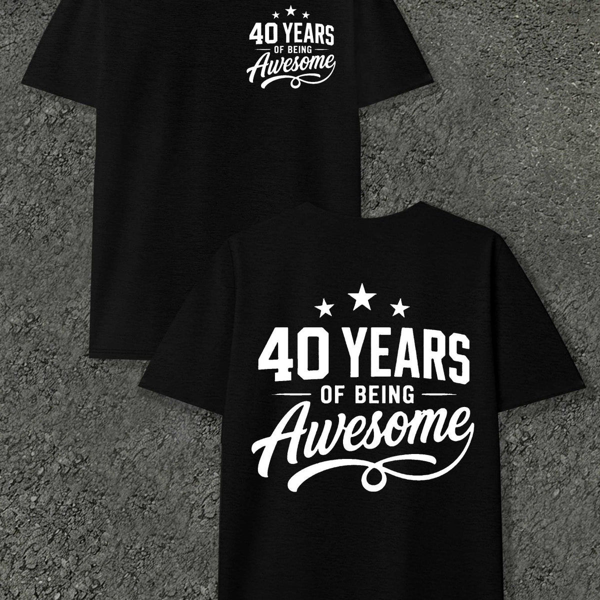 40 Years of Awesome Men'S T-Shirts with Markings