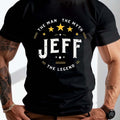 JEFF the legend design Crinkle Plus Size Men's T-Shirt, PLUS SIZE