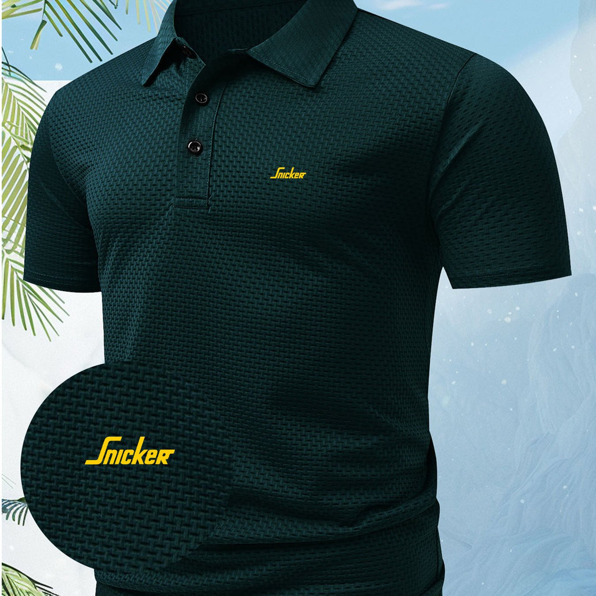A Men'S Unique Creative Snicker English Letter Fashion Design Logo Pattern Polo, Suitable for All Seasons, Regular Fit Incorporates European And American Fashion, Showing a Casual And Easy Style