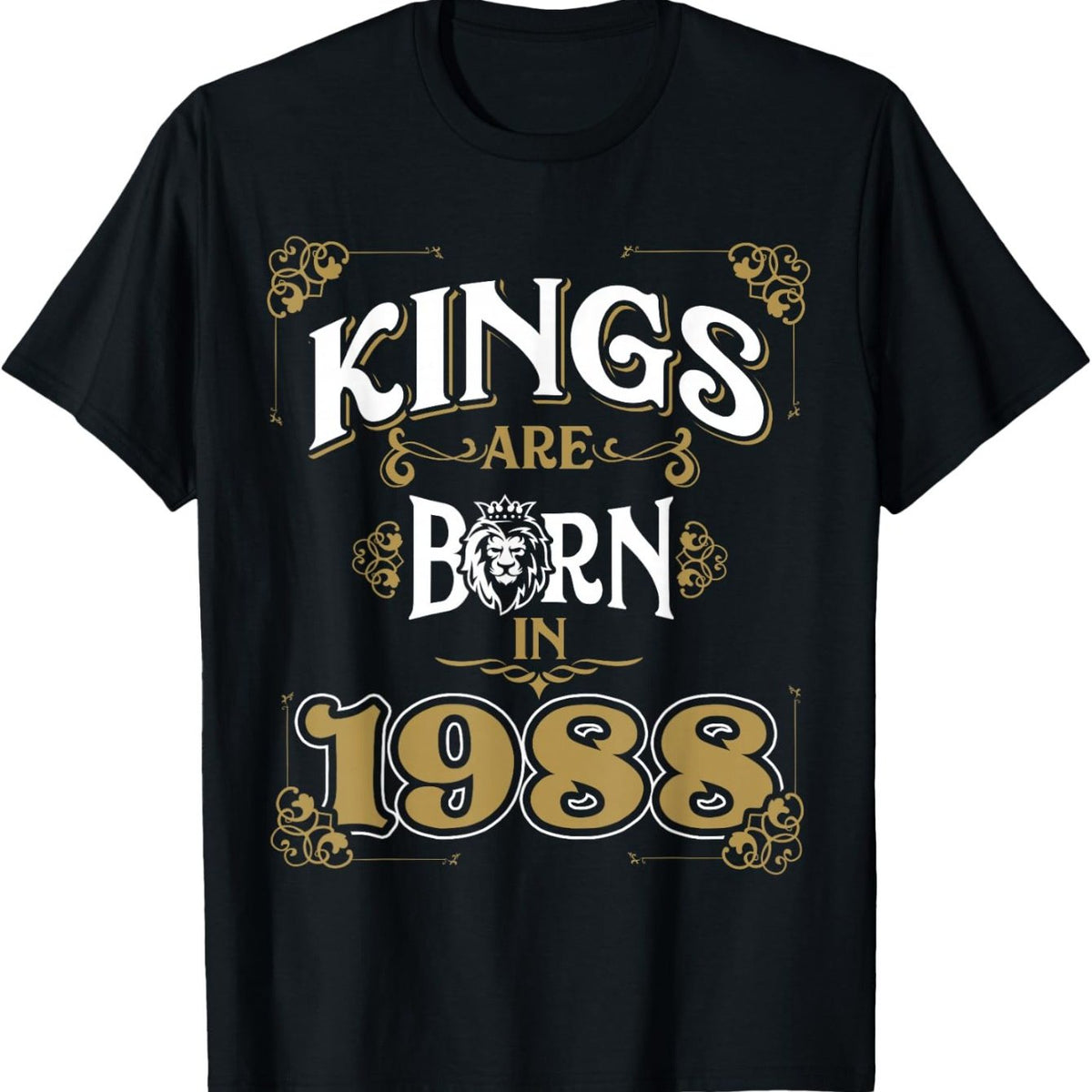 Kings Are Born in 1988 Birthday Gifts 34Th Birthday T-Shirt