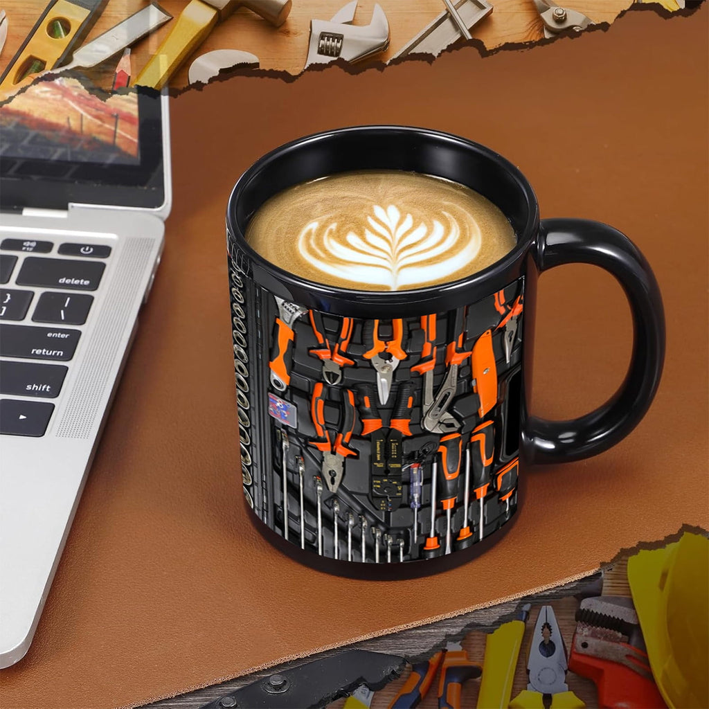Yooshoverk Mug 3D Mechanic Toolbox Design Solving Creative Gift Coffee Water Cup