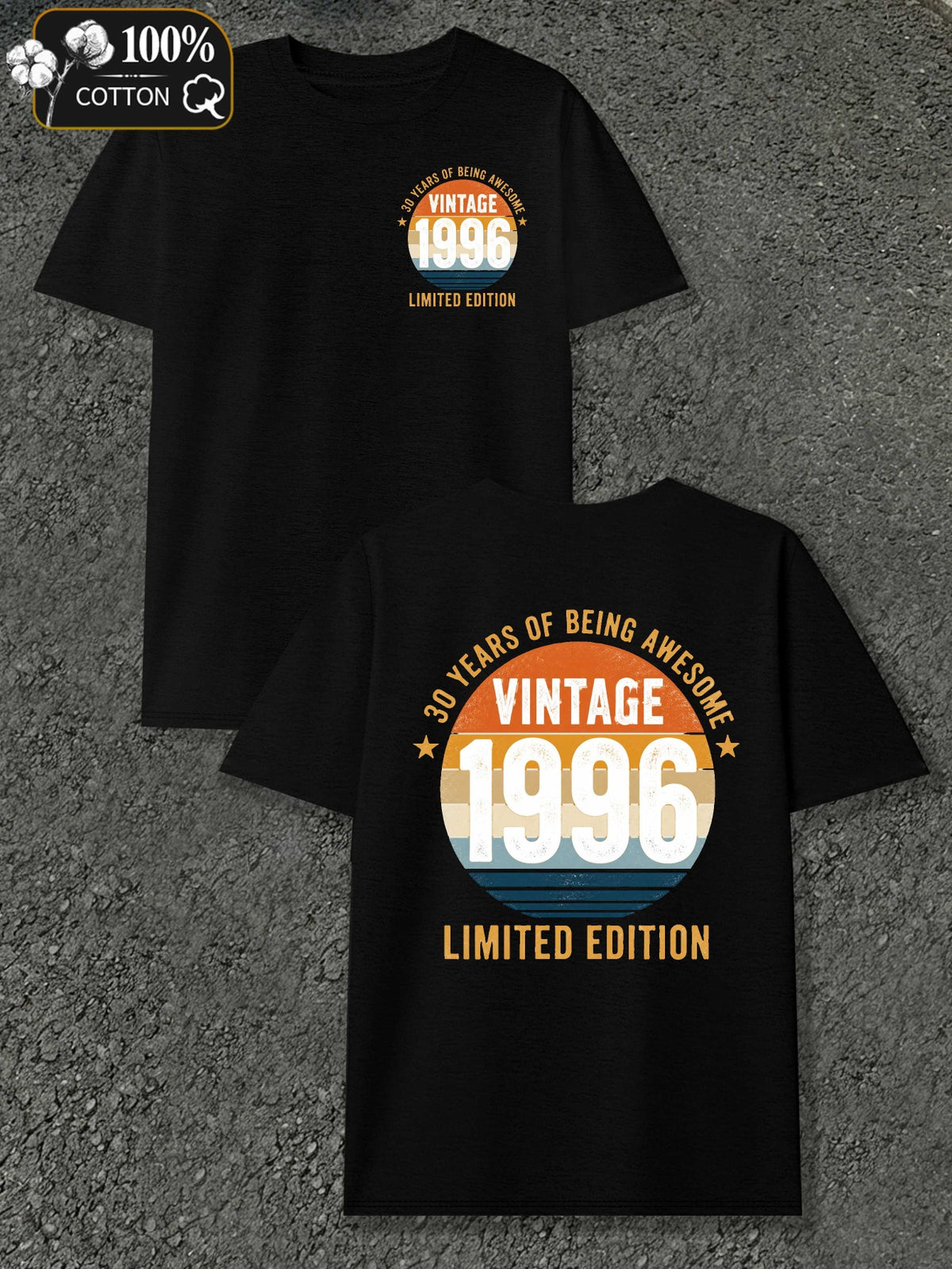 Vintage 1996 Limited Edition Men'S T-Shirts with Markings