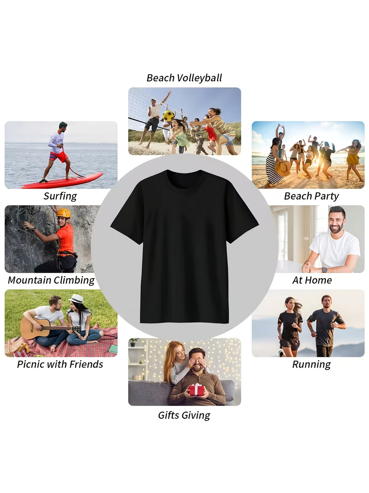 Men's & Women's Monstera Monster Mask Horror Dark Nature Theme Unisex 100% T-Shirt, Soft, All Season Casual Streetwear Essential, All-Match All Season Style, Affordable Daily Wear & Perfect Christmas Gift for Fans And Friends - 220g