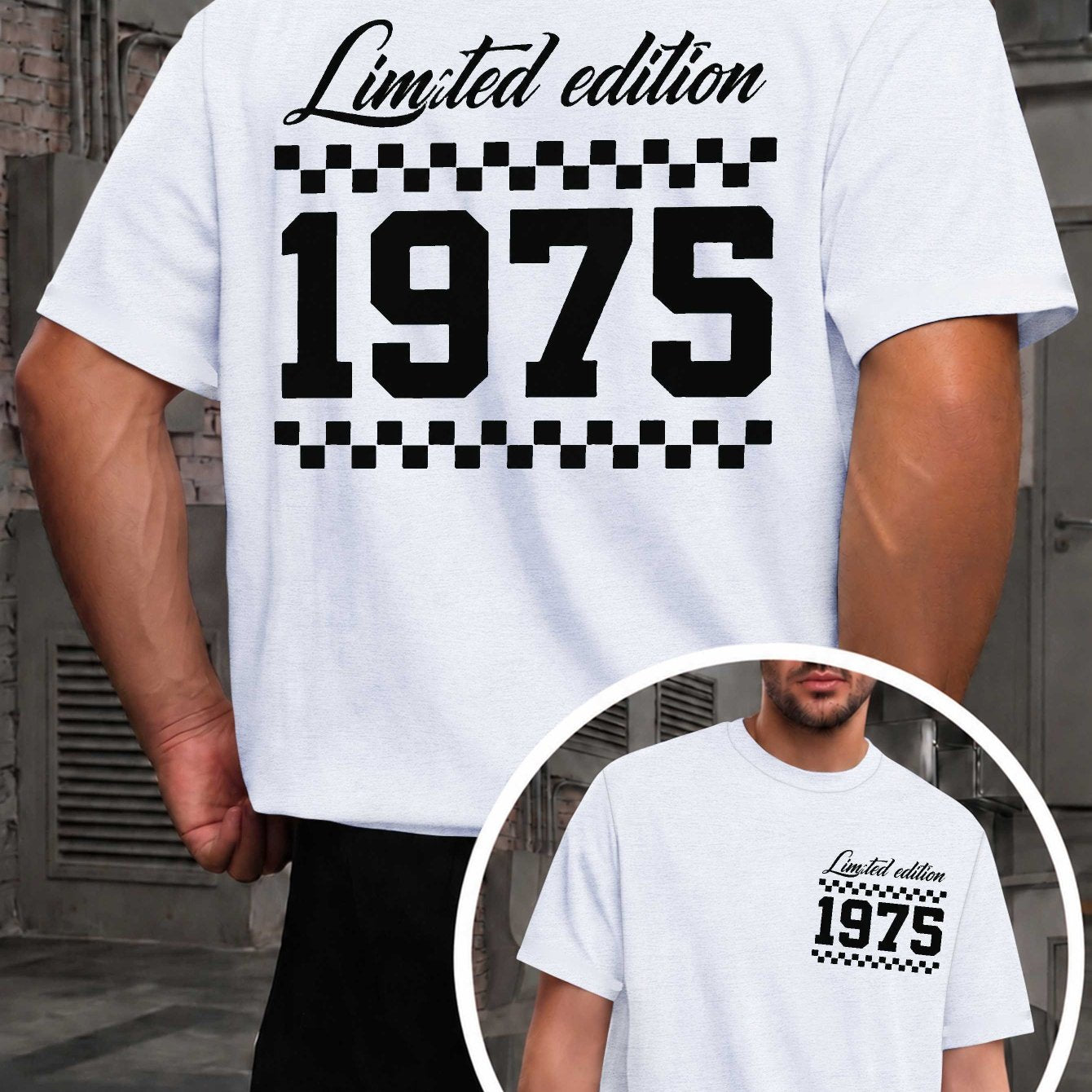 Limited Edition 1975 Men'S T-Shirts with Markings