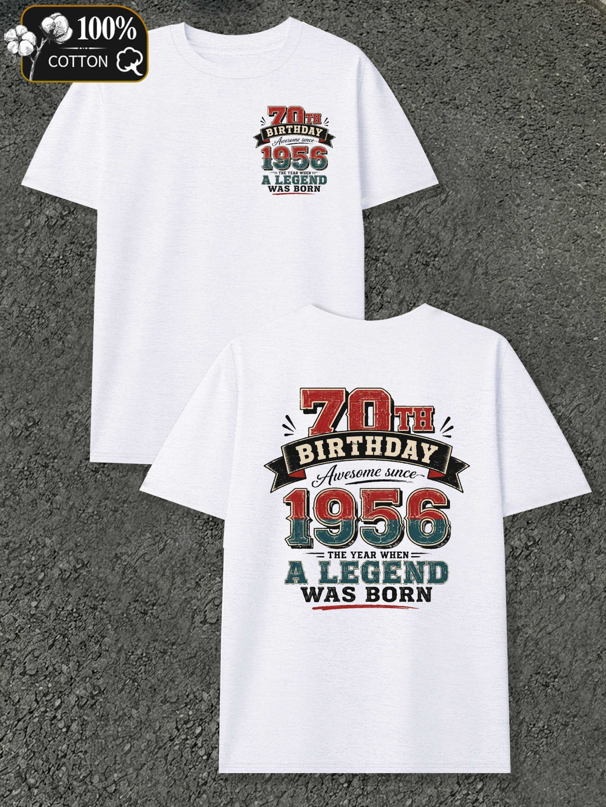 70th Birthday Legend Men's T-shirts with Markings