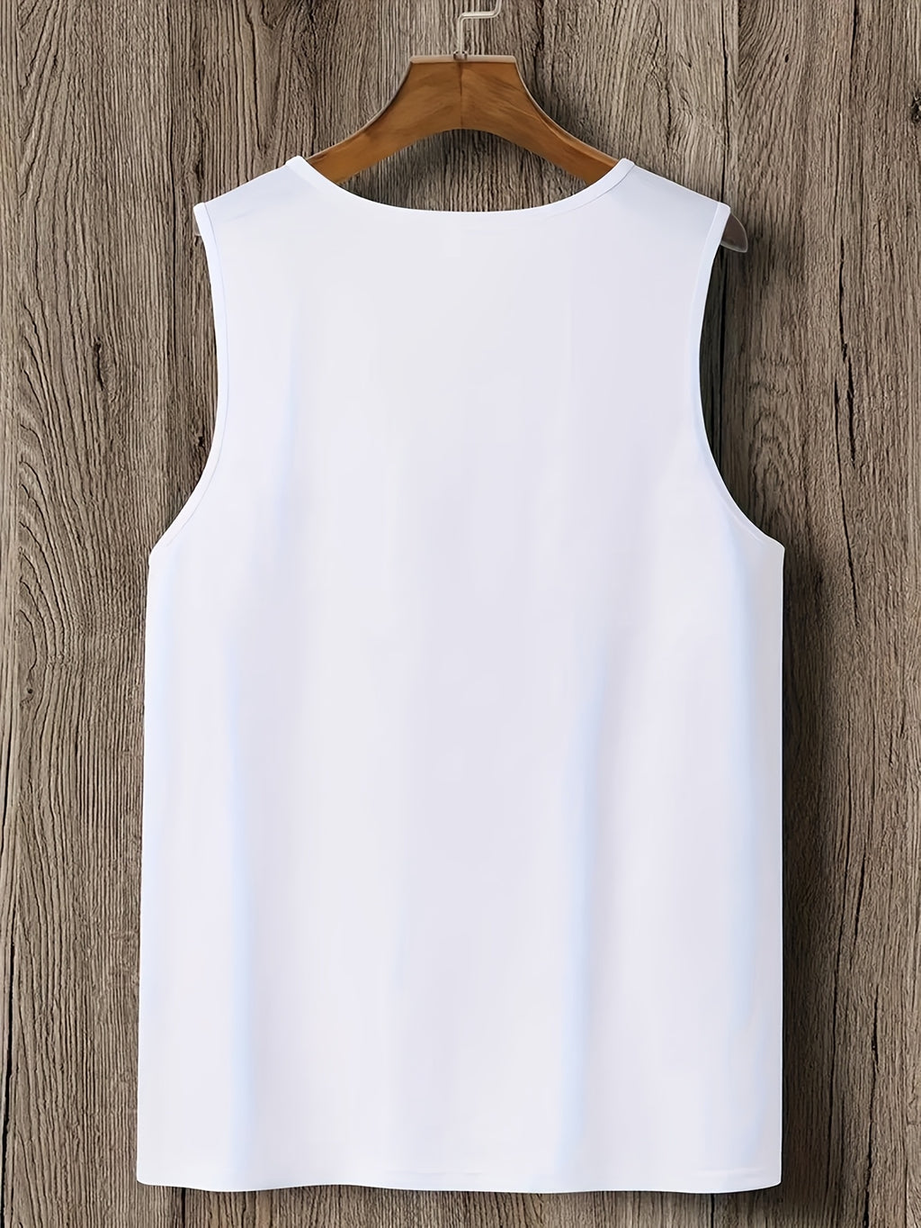 A Men'S Sleeveless Beach Print Round Neck Top, Suitable for Casual Vacations And Sports Workouts, Machine Washable