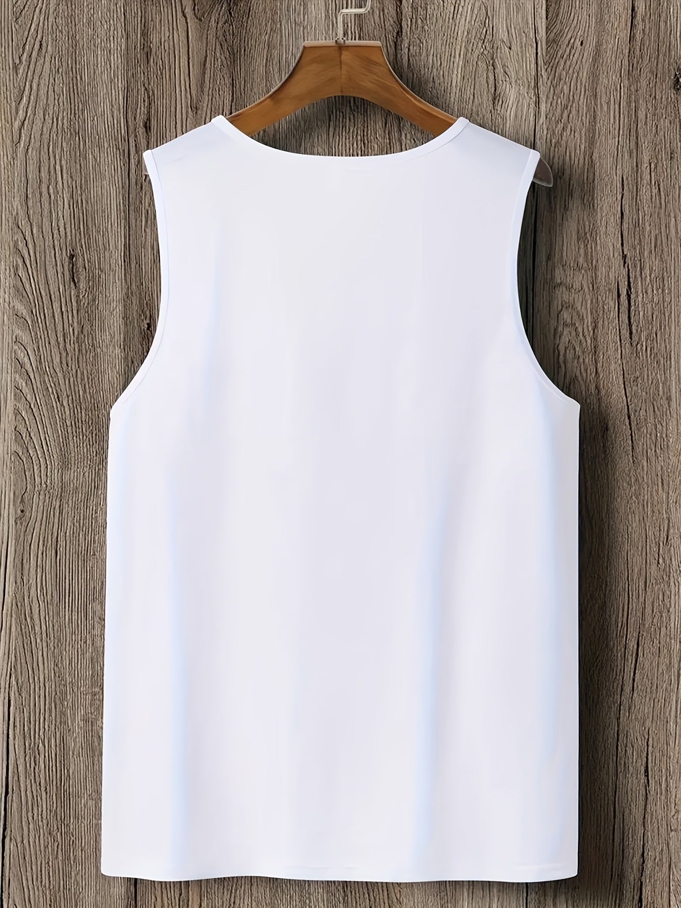 A Men'S Sleeveless Beach Print Round Neck Top, Suitable for Casual Vacations And Sports Workouts, Machine Washable