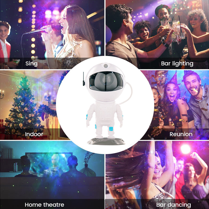 Galaxy Projector Astronaut Starry Sky Remote Control Music