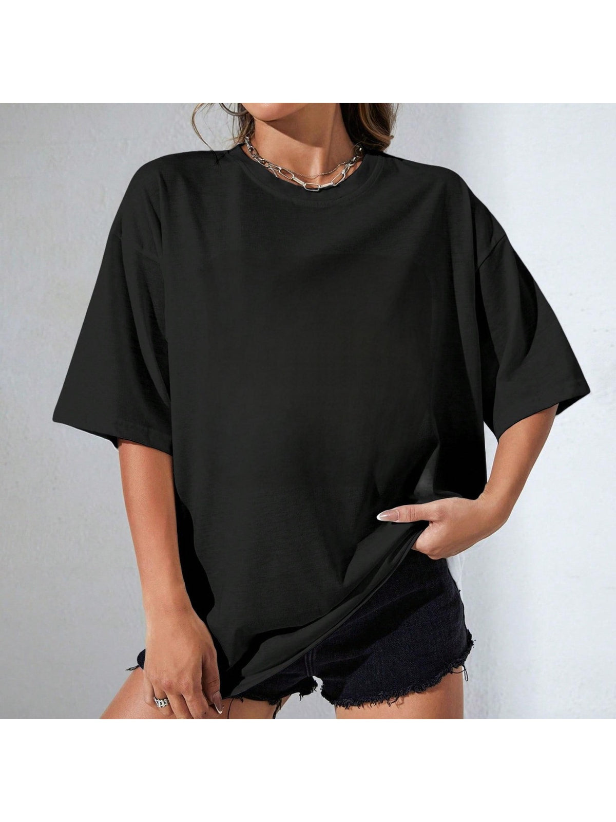 Bold Color Printing Versatile Women's Pure Short Sleeved T-shirt, Easy to Maintain, Trendy and Casual Style, Suitable for Daily Wear.