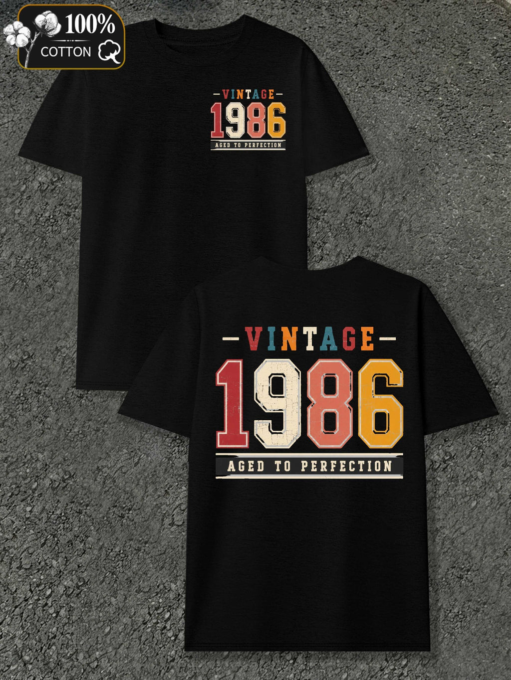 Vintage Aged to Perfection Men'S T-Shirts with Markings