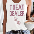064# Women'S Fashion Vest, Printed Round Neck Tank Top, Women'S Cool Spring Summer Vest