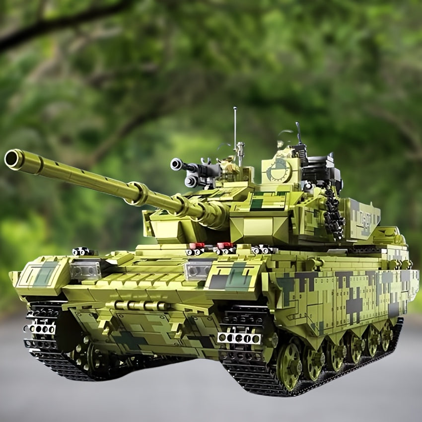 2022PCS simulation tank model, finely restore military details, match movable battery structure, build with high quality parts, adapt to military enthusiasts and assembling talents, immersive experience of creative building fun