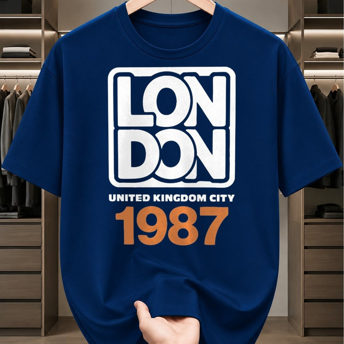 Everyday T-ShirtLondon 1987 UK City Tee Men Funny T Shirts Black Graphic Funny Dly and Weekend Wear Perfect for Summer Outdoor Activities and Leisure Wear Breathable Fabric Crew Neck Short Sleeves Suitable A