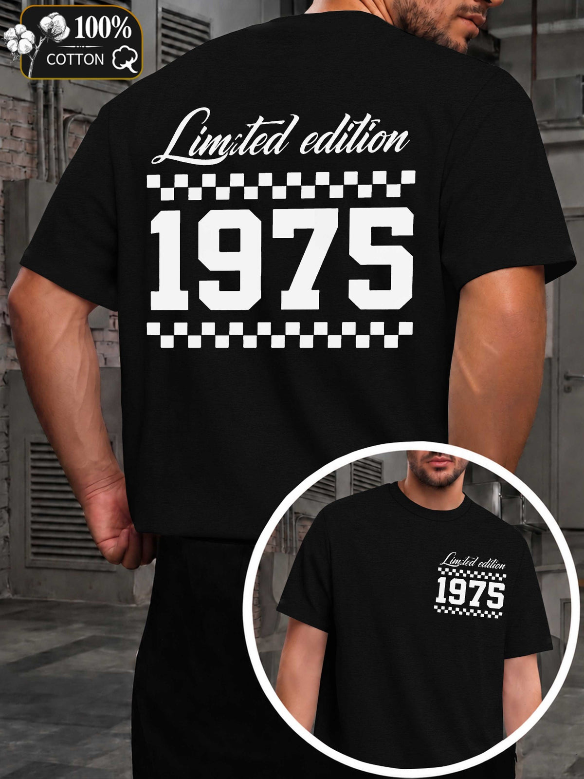 Limited Edition 1975 Men'S T-Shirts with Markings