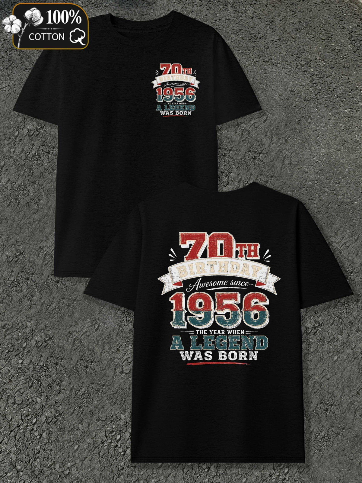 70th Birthday Legend Men's T-shirts with Markings