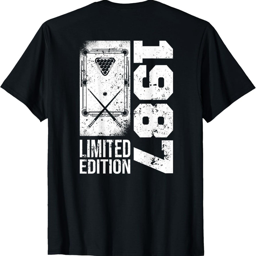 Billiards Snooker-gamer Vintage 1987 Birthday Pool-Billiard T-Shirt