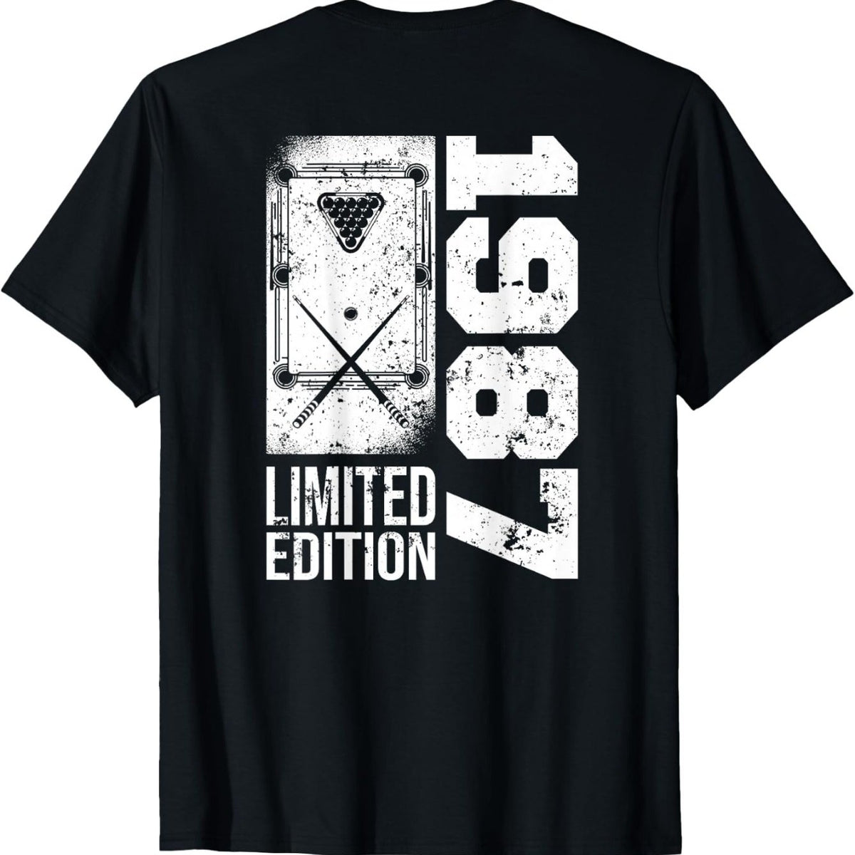Billiards Snooker-gamer Vintage 1987 Birthday Pool-Billiard T-Shirt