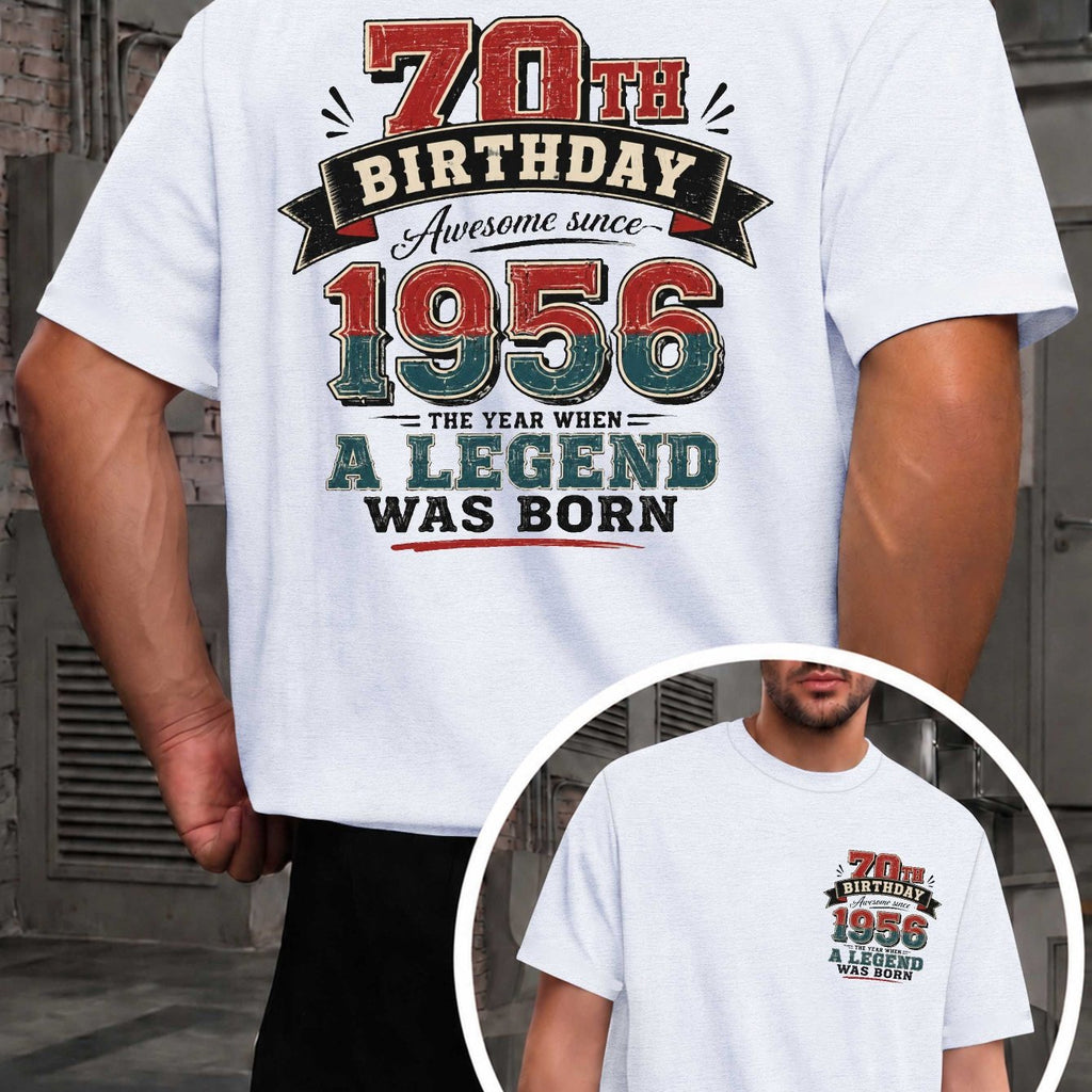 70th Birthday Legend Men's T-shirts with Markings