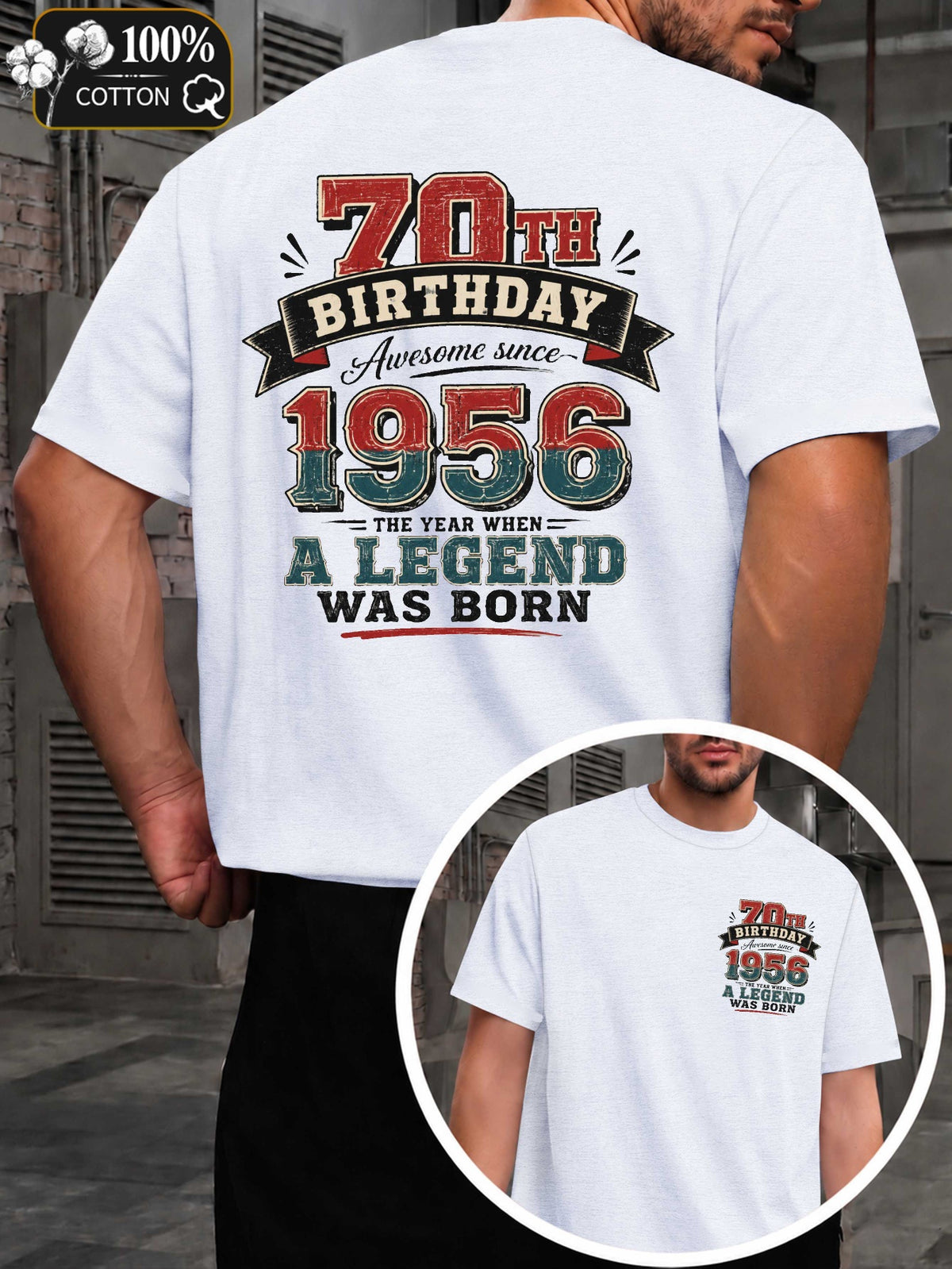 70th Birthday Legend Men's T-shirts with Markings