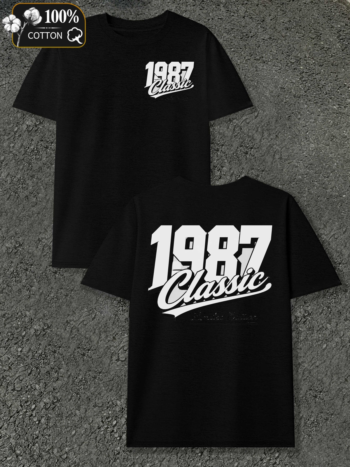 Classic 1987 Limited Edition Men'S T-Shirts with Markings