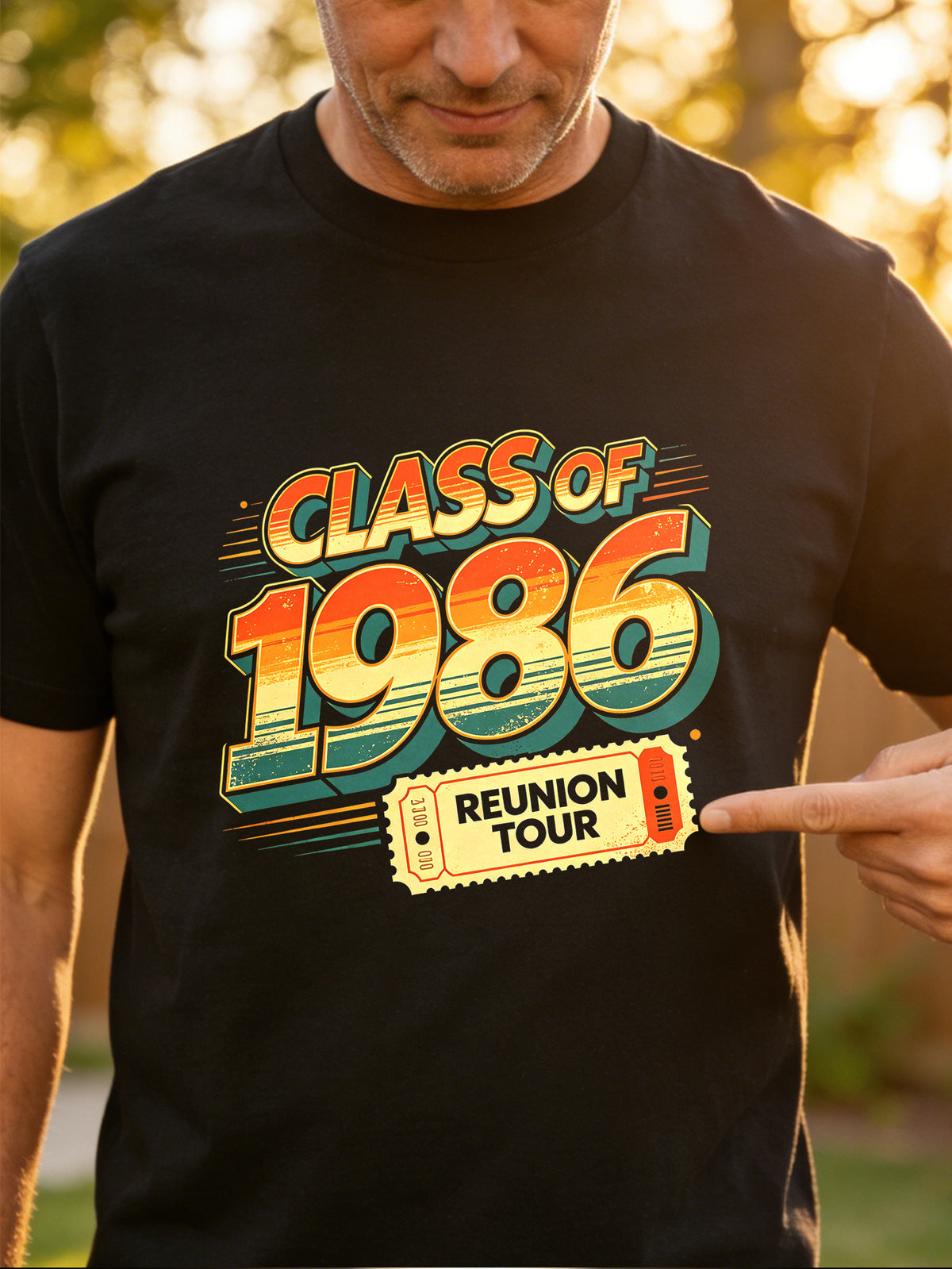 Class of 1986 T-Shirt, Reunion Tour Retro Concert Ticket Tee, Vintage High School Reunion Shirt for Gen X, 1986 Graduation Nostalgic Group Apparel for Seniors