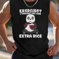 Men's Funny Panda Eating Rice \