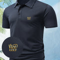 A Men's Unique and Creative Vice GOLF English Letter Fashion Design Logo-printed Short-sleeve Shirt, Suitable for All Seasons. The Regular Fit Combines European and American Fashion, Showcasing a Casual and Simple Style, Making It Ideal for Formal